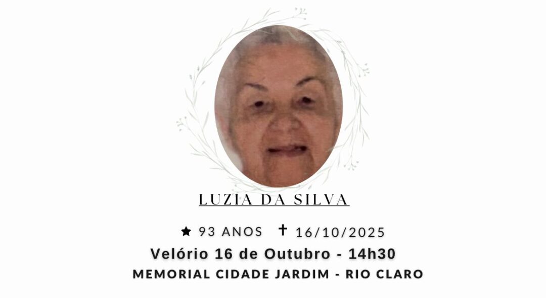 Falecimentos desta quinta-feira 16/10/2025 - Grupo Rio Claro SP Falecimentos desta quinta-feira 16/10/2025 - Grupo Rio Claro SP
