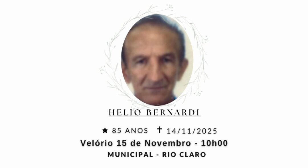 Falecimentos desta sexta-feira 14/11/2025 - Grupo Rio Claro SP Falecimentos desta sexta-feira 14/11/2025 - Grupo Rio Claro SP