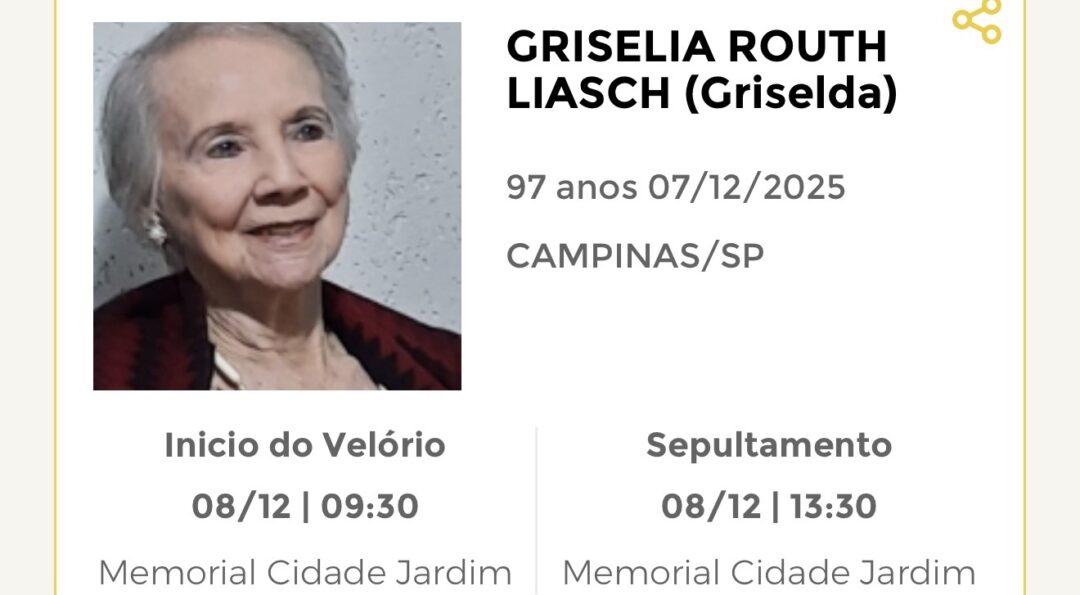 Falecimentos deste domingo 07/12/2025 - Grupo Rio Claro SP Falecimentos deste domingo 07/12/2025 - Grupo Rio Claro SP