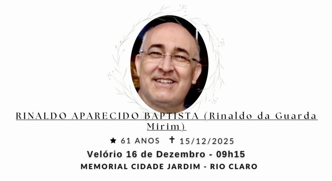Falecimentos desta segunda-feira 15/12/2025 - Grupo Rio Claro SP Falecimentos desta segunda-feira 15/12/2025 - Grupo Rio Claro SP
