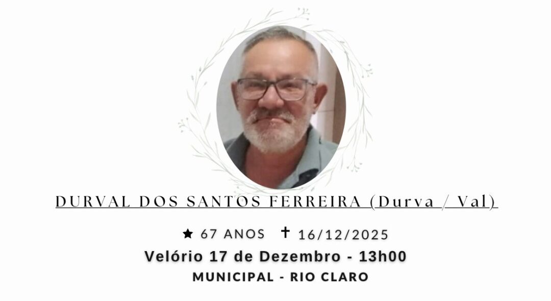 Falecimentos desta terça-feira 16/12/2025 - Grupo Rio Claro SP Falecimentos desta terça-feira 16/12/2025 - Grupo Rio Claro SP