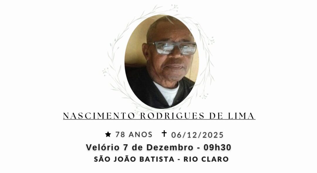 Falecimentos deste sábado 06/12/2025 - Grupo Rio Claro SP Falecimentos deste sábado 06/12/2025 - Grupo Rio Claro SP