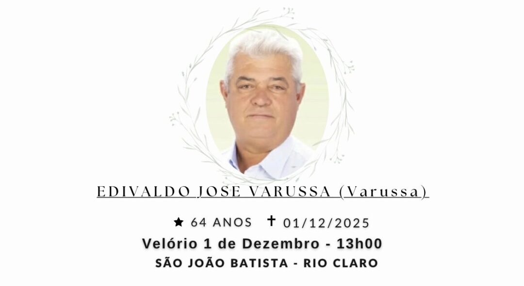 Falecimentos desta segunda-feira 01/12/2025 - Grupo Rio Claro SP Falecimentos desta segunda-feira 01/12/2025 - Grupo Rio Claro SP