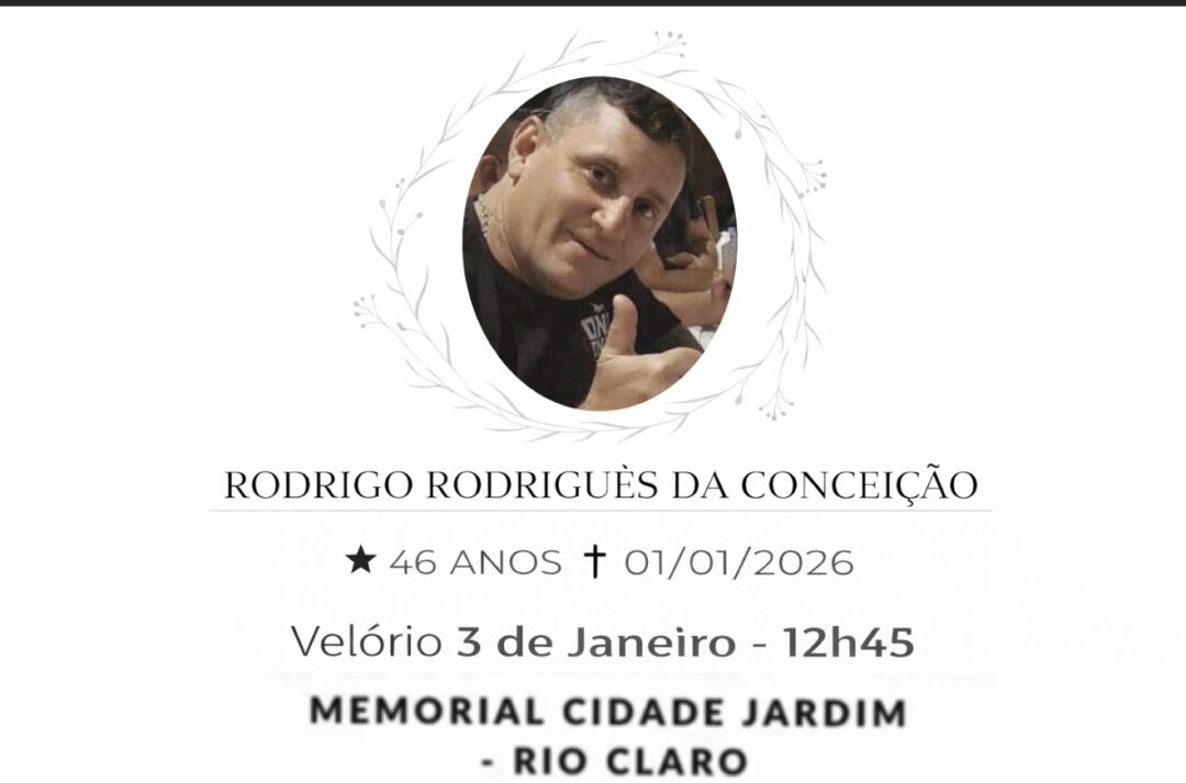 Falecimentos desta quinta-feira 01/01/2026 - Grupo Rio Claro SP Falecimentos desta quinta-feira 01/01/2026 - Grupo Rio Claro SP