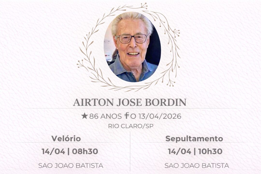 Falecimentos desta segunda-feira 13/04/2026 - Grupo Rio Claro SP Falecimentos desta segunda-feira 13/04/2026 - Grupo Rio Claro SP