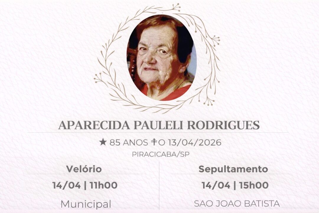 Falecimentos desta segunda-feira 13/04/2026 - Grupo Rio Claro SP Falecimentos desta segunda-feira 13/04/2026 - Grupo Rio Claro SP