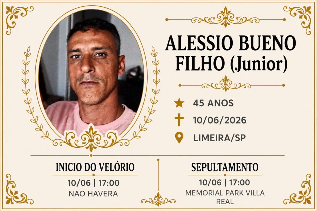 Falecimentos desta quarta-feira 10/06/2026 - Grupo Rio Claro SP Falecimentos desta quarta-feira 10/06/2026 - Grupo Rio Claro SP