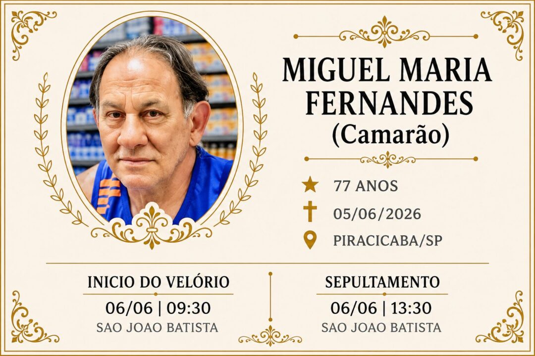 Falecimentos desta sexta-feira 05/06/2026 - Grupo Rio Claro SP Falecimentos desta sexta-feira 05/06/2026 - Grupo Rio Claro SP