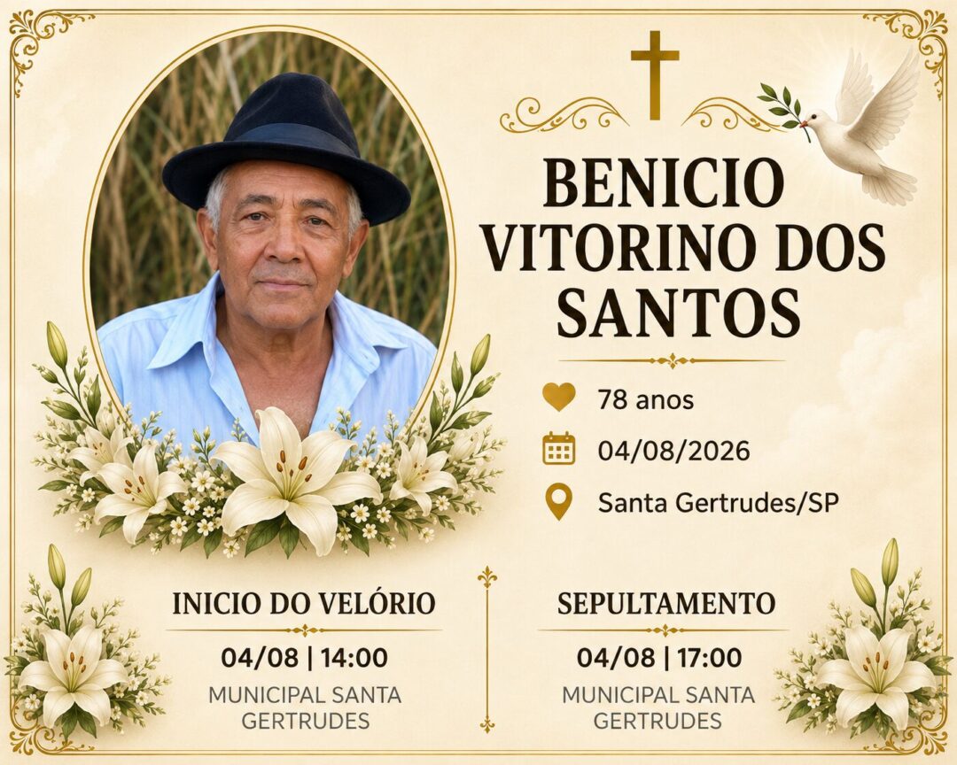 Falecimentos desta terça-feira 04/08/2026 - Grupo Rio Claro SP Falecimentos desta terça-feira 04/08/2026 - Grupo Rio Claro SP